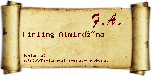 Firling Almiréna névjegykártya